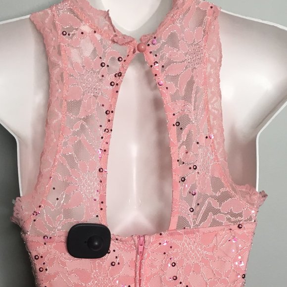 Boutique - Lace Pink Aline Dress - Item#93 - Picture 9 of 10